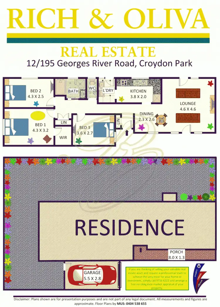 Floorplan of Homely villa listing, 12/195 Georges River Road, Croydon Park NSW 2133