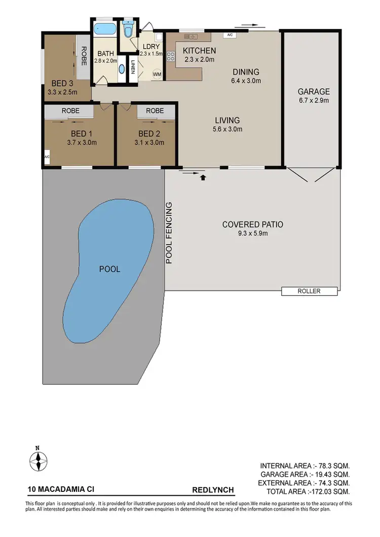 Floorplan of Homely house listing, 10 Macadamia Close, Redlynch QLD 4870
