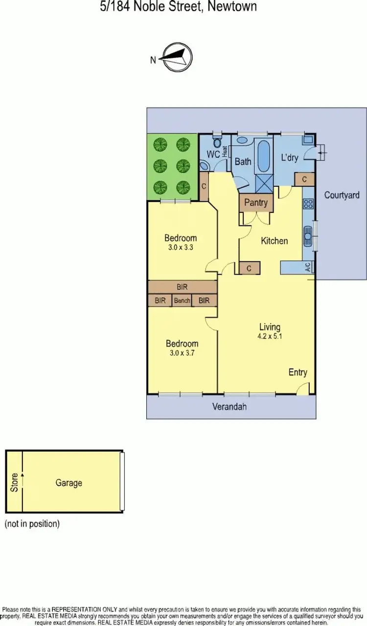 Floorplan of Homely unit listing, 5/184 Noble Street, Newtown VIC 3220