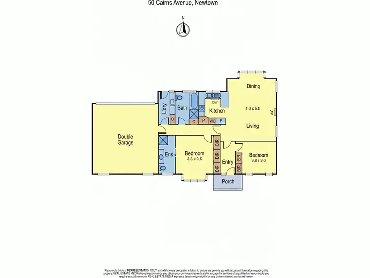 Floorplan of Homely townhouse listing, 50 Cairns Avenue, Newtown VIC 3220
