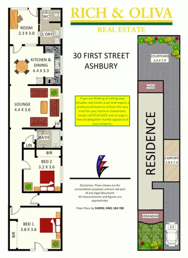 Floorplan of Homely semi-detached listing, 30 First Street, Ashbury NSW 2193