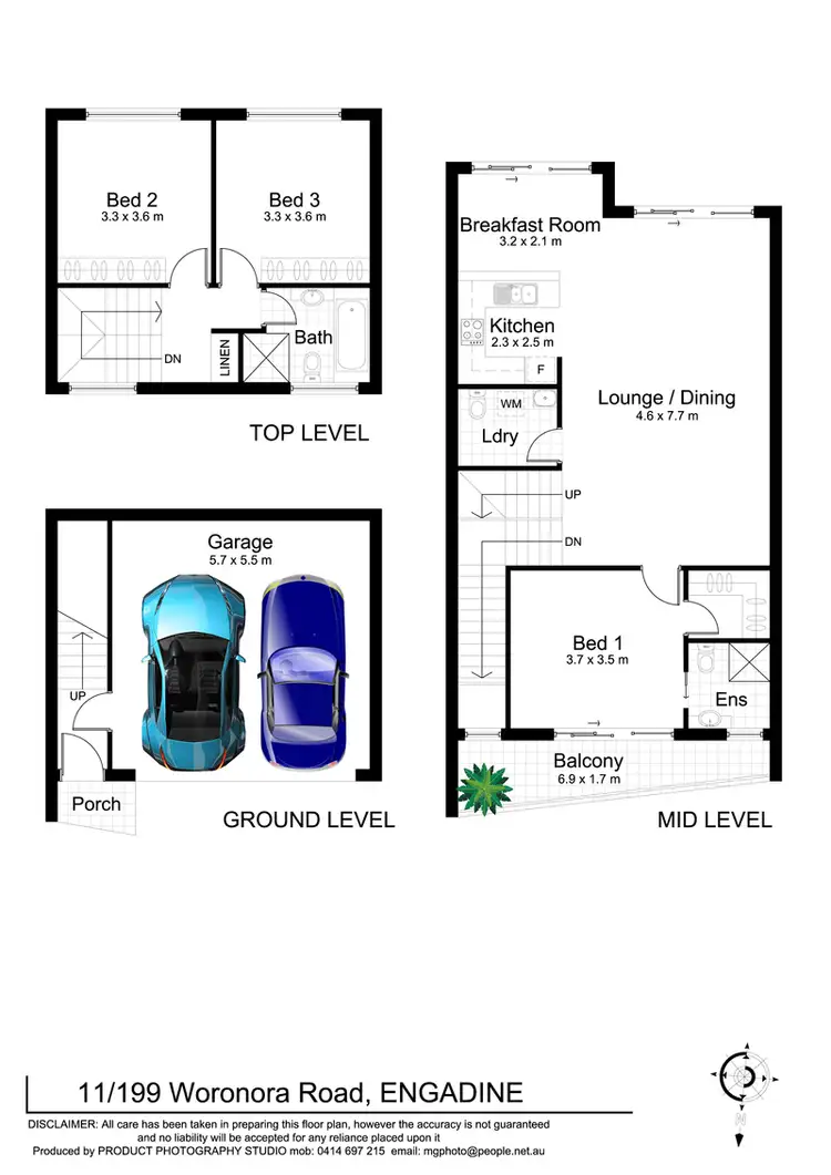 Floorplan of Homely townhouse listing, 11/199 Woronora Road, Engadine NSW 2233