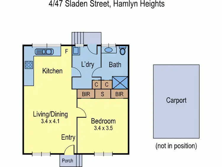Floorplan of Homely unit listing, 4/47 Sladen Street, Hamlyn Heights VIC 3215