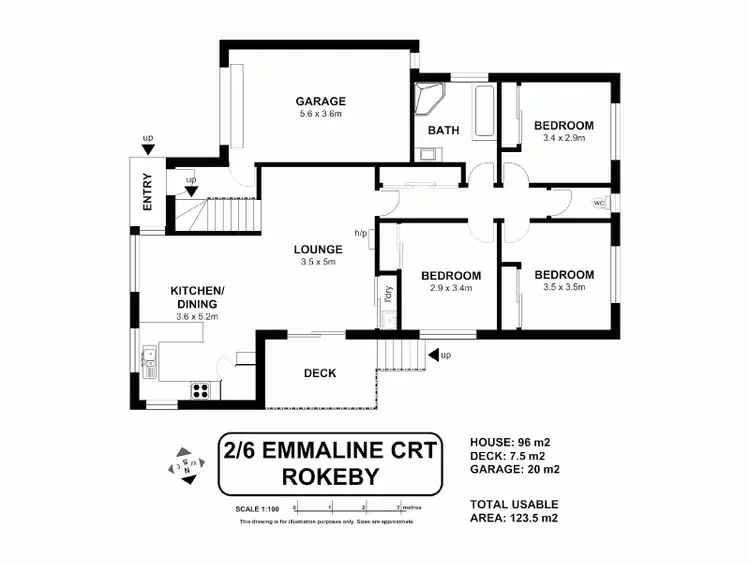 Floorplan of Homely unit listing, 6 Emmaline Court, Rokeby TAS 7019