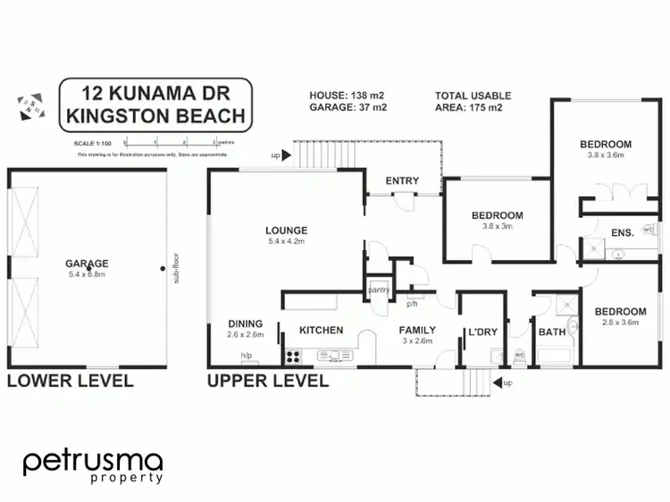 Floorplan of Homely house listing, 12 Kunama Drive, Kingston Beach TAS 7050