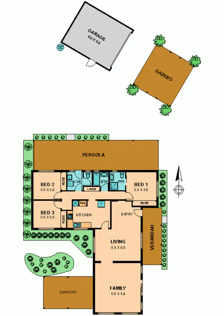 Floorplan of Homely house listing, 17-19 LIME STREET, Avenel VIC 3664