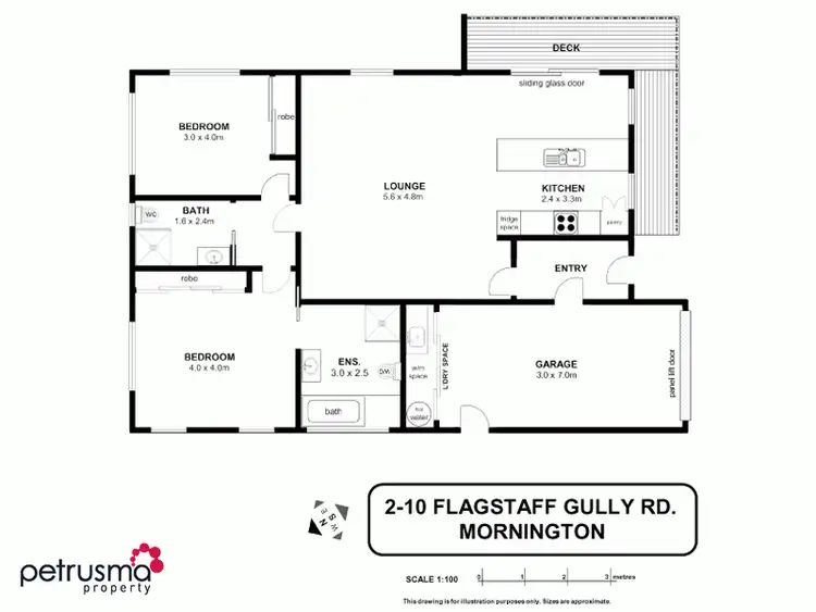 Floorplan of Homely unit listing, 2/10 Flagstaff Gully Road, Lindisfarne TAS 7015