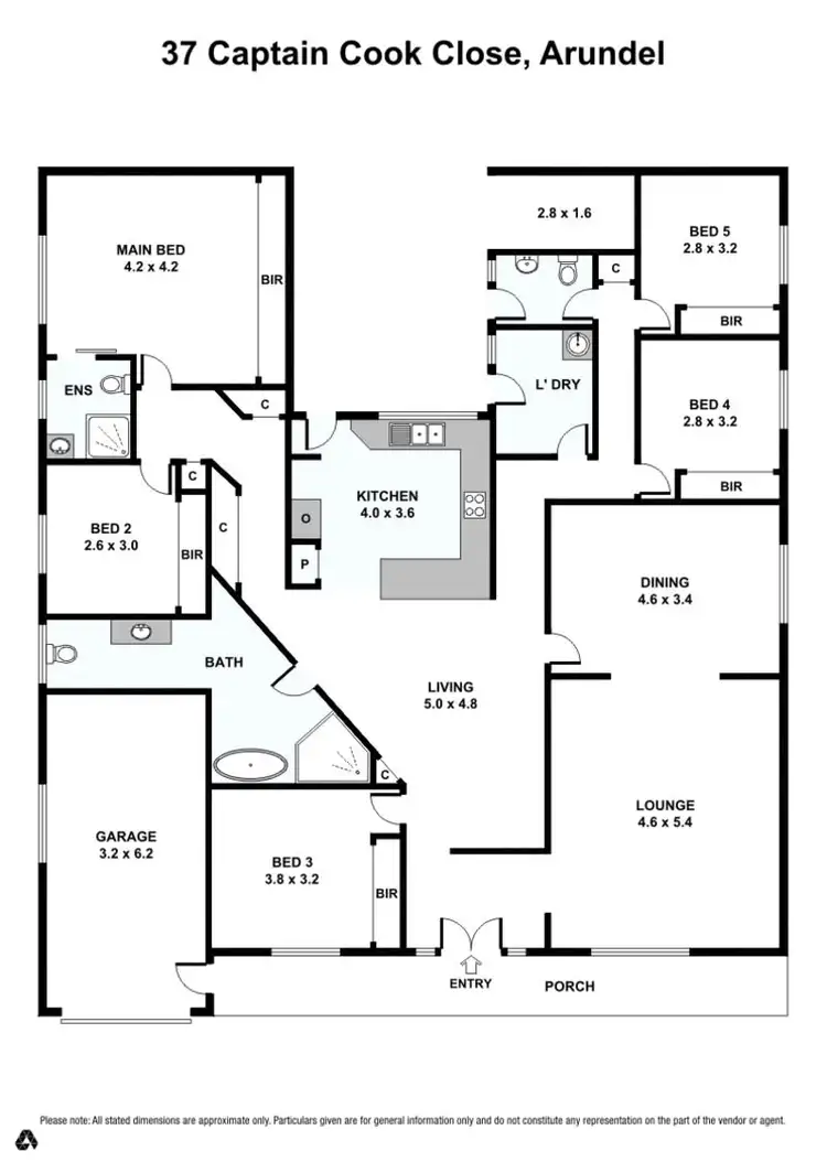 Floorplan of Homely house listing, 37 Captain Cook Close, Arundel QLD 4214