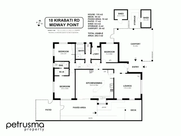 Floorplan of Homely house listing, 18 Kirabati Road, Midway Point TAS 7171