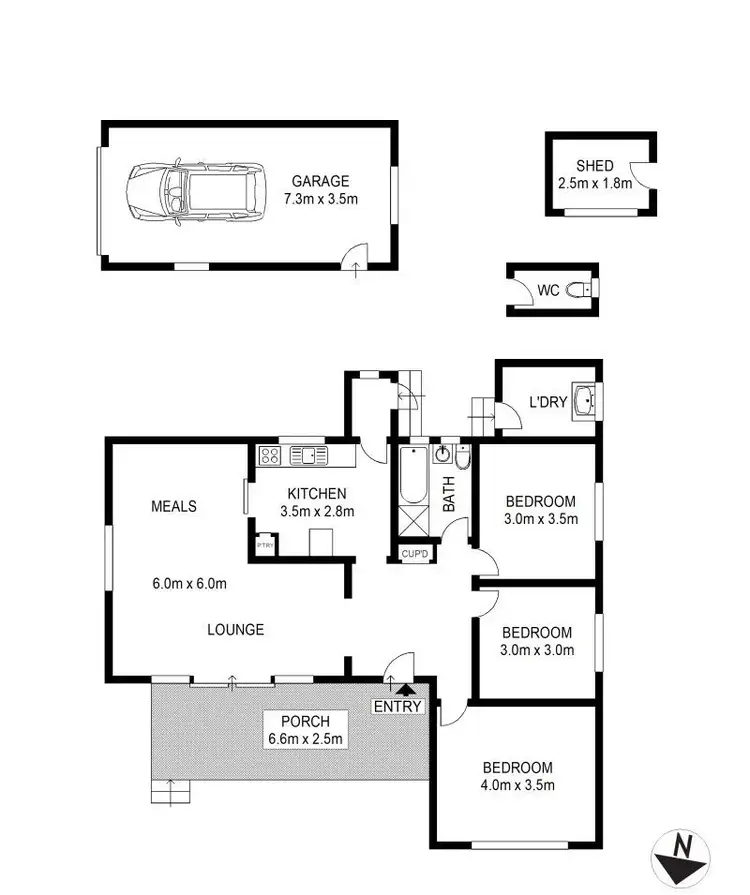 Floorplan of Homely house listing, 6 Minerva Street, Kirrawee NSW 2232