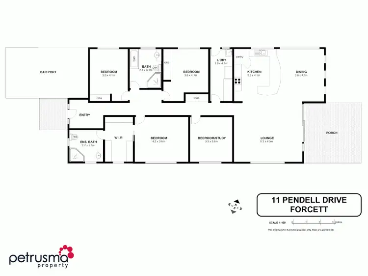 Floorplan of Homely house listing, 11 Pendell Drive, Forcett TAS 7173