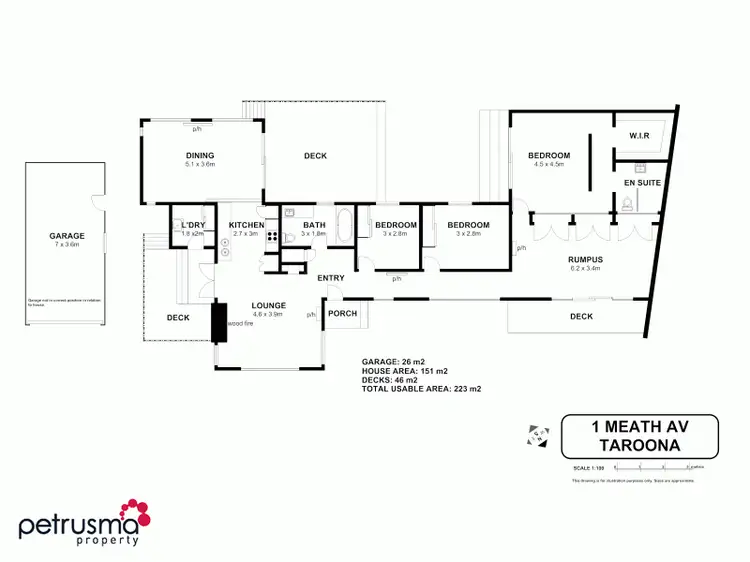 Floorplan of Homely house listing, 1 Meath Avenue, Taroona TAS 7053