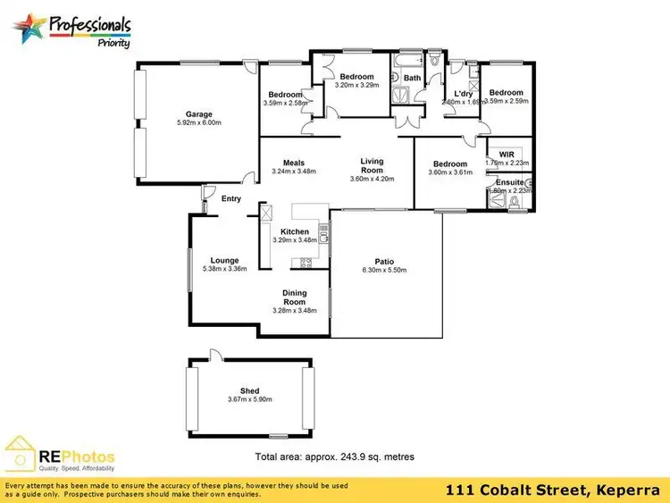 Floorplan of Homely house listing, 111 Cobalt Street, Keperra QLD 4054