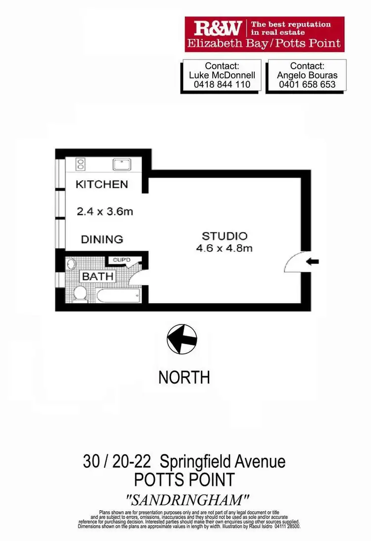 Floorplan of Homely studio listing, 30/20 Springfield Avenue, Potts Point NSW 2011