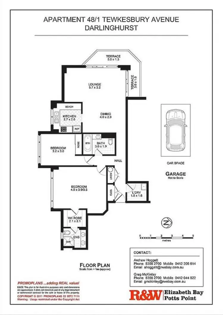 Floorplan of Homely apartment listing, 48/1 Tewkesbury Avenue, Darlinghurst NSW 2010