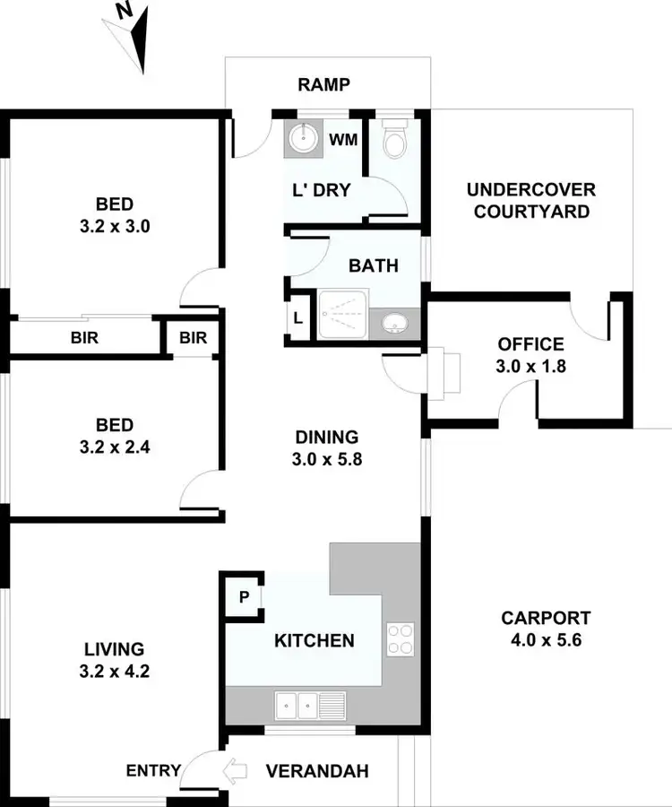 Floorplan of Homely retirement listing, 51/72 Mark Road West Little Mountain, Caloundra West QLD 4551