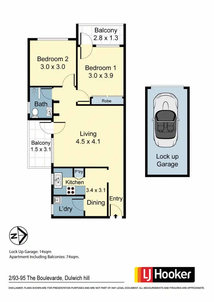 Floorplan of Homely apartment listing, 2/93-95 The Boulevarde, Dulwich Hill NSW 2203
