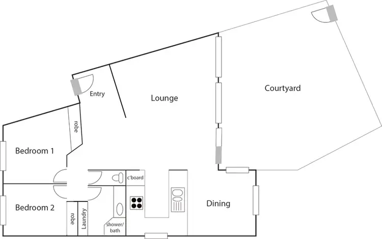 Floorplan of Homely apartment listing, 14/38 Bootle Place, Phillip ACT 2606