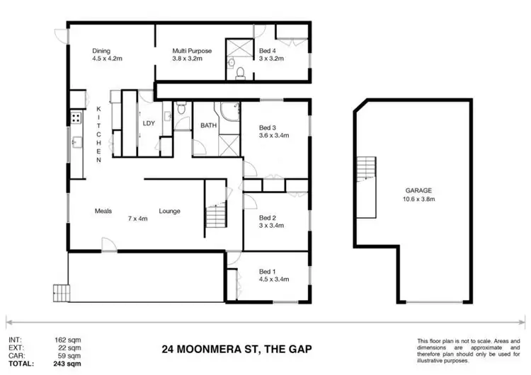 Floorplan of Homely house listing, 24 Moonmera St, The Gap QLD 4061