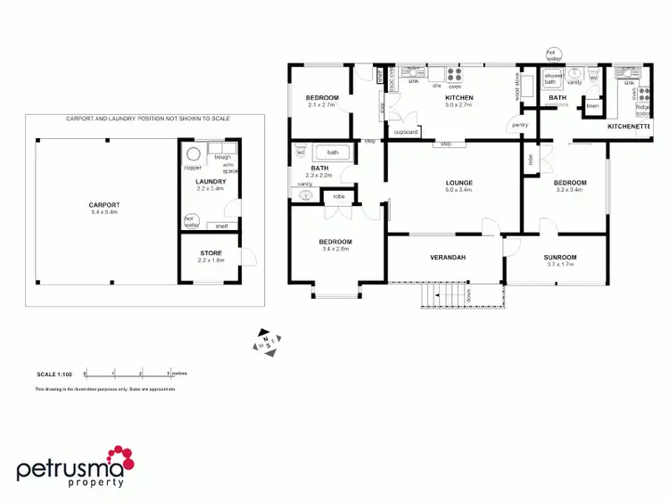 Floorplan of Homely house listing, 8 Karoola Crescent, Lindisfarne TAS 7015