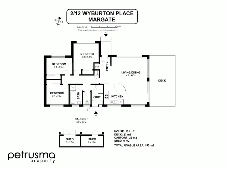 Floorplan of Homely house listing, 2/12 Wyburton Place, Margate TAS 7054