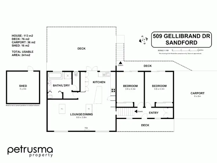 Floorplan of Homely house listing, 509 Gellibrand Drive, Sandford TAS 7020