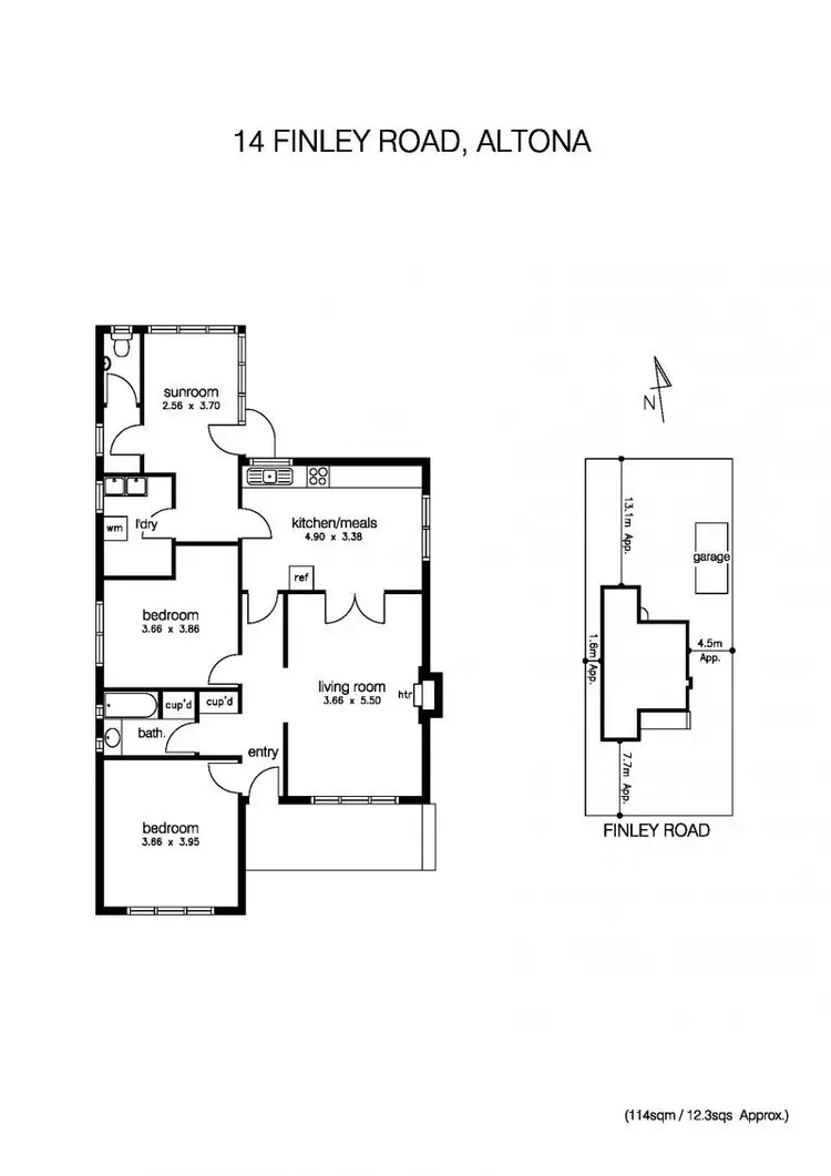 Floorplan of Homely house listing, 14 Finley Road, Altona VIC 3018