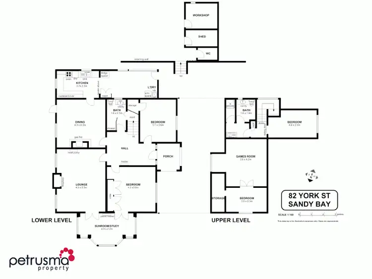 Floorplan of Homely house listing, 82 York Street, Sandy Bay TAS 7005