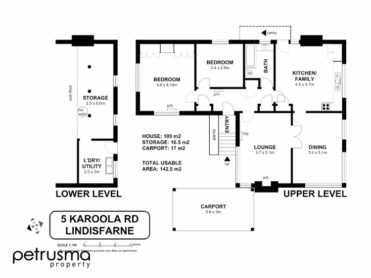 Floorplan of Homely house listing, 5 Karoola Rd, Lindisfarne TAS 7015