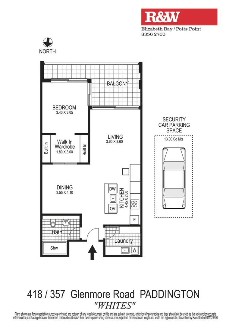 Floorplan of Homely apartment listing, 418/357 Glenmore Road, Paddington NSW 2021