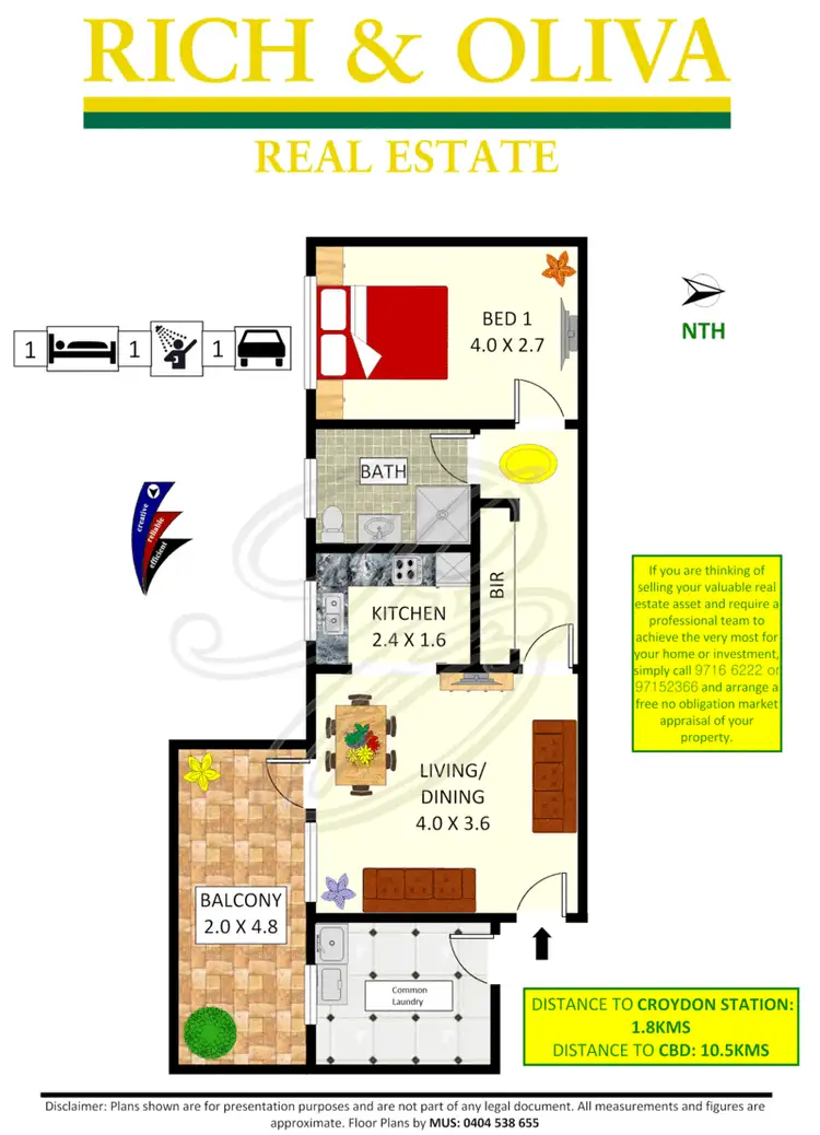 Floorplan of Homely unit listing, 22/1 Fabos Place, Croydon Park NSW 2133