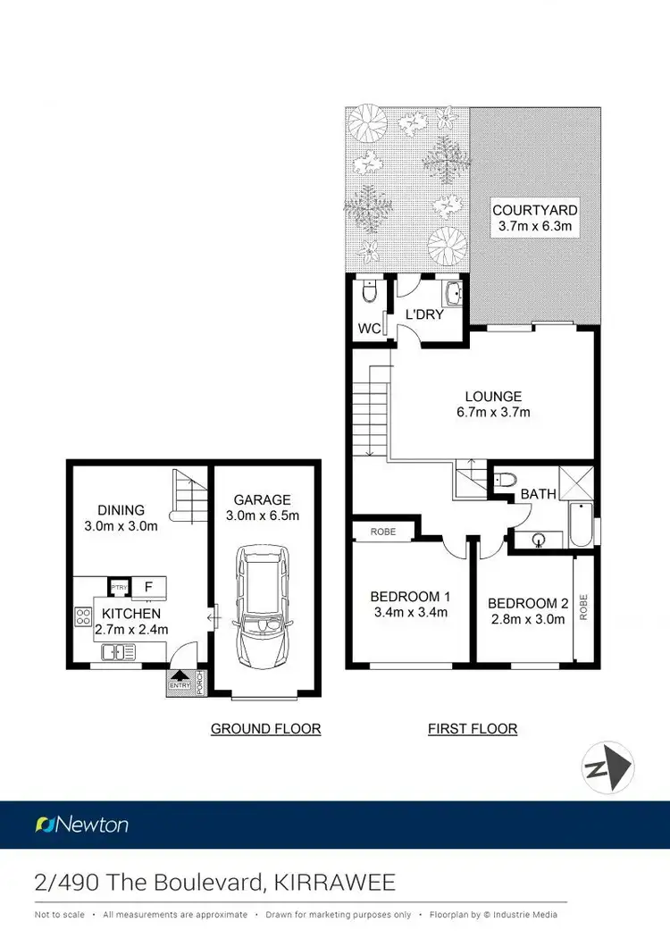 Floorplan of Homely townhouse listing, 2/490 The Boulevarde, Kirrawee NSW 2232