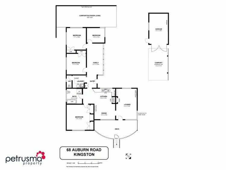 Floorplan of Homely house listing, 68 Auburn Road, Kingston Beach TAS 7050