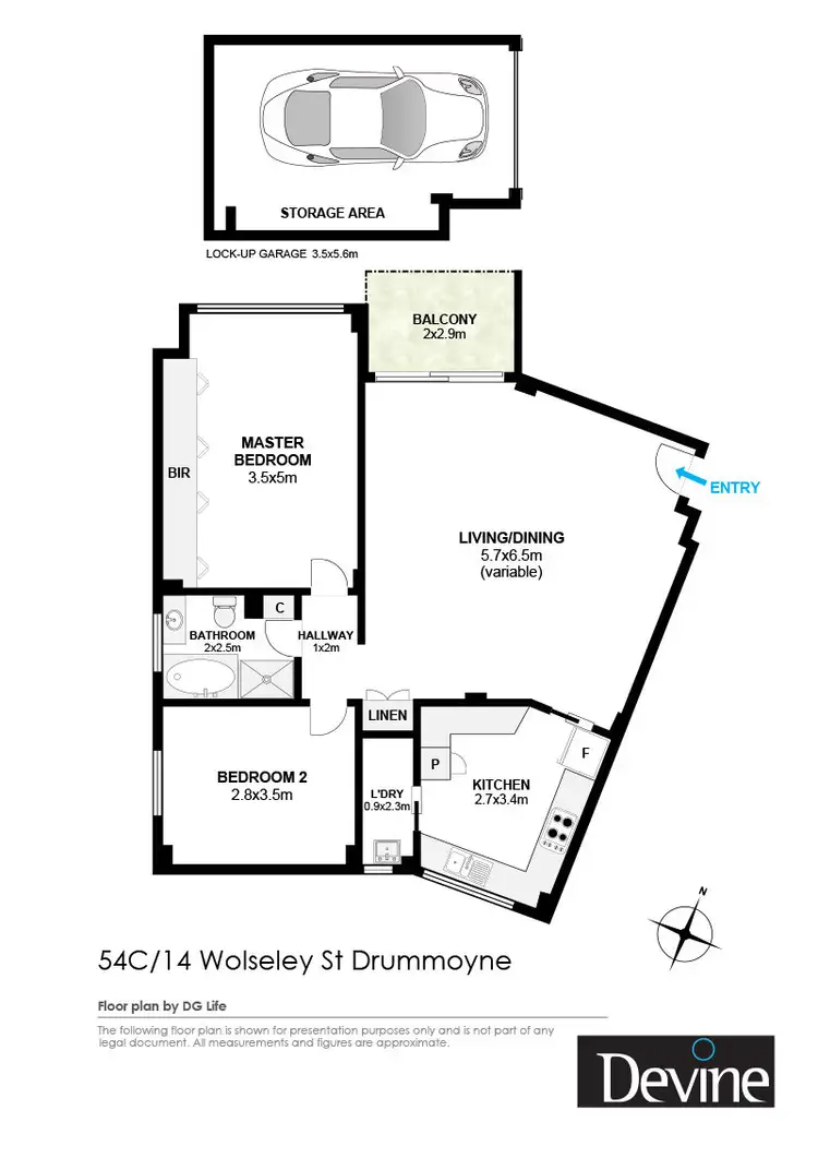 Floorplan of Homely apartment listing, 54C/14 Wolseley Street, Drummoyne NSW 2047