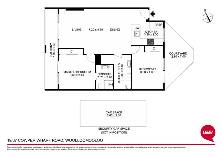 Floorplan of Homely apartment listing, 19/67 Cowper Wharf Road, Woolloomooloo NSW 2011