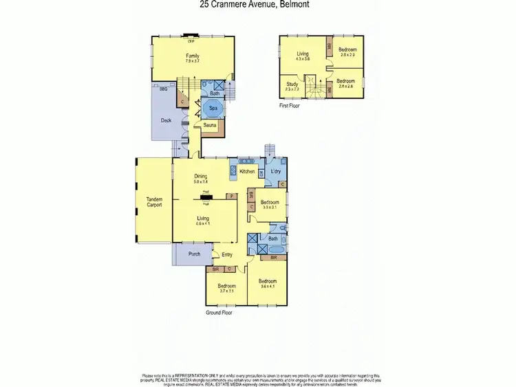Floorplan of Homely house listing, 25 Cranmere Drive, Belmont VIC 3216