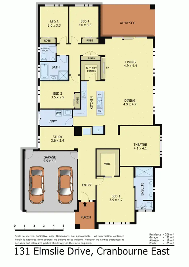 Floorplan of Homely house listing, 131 ELMSLIE DRIVE, Cranbourne East VIC 3977