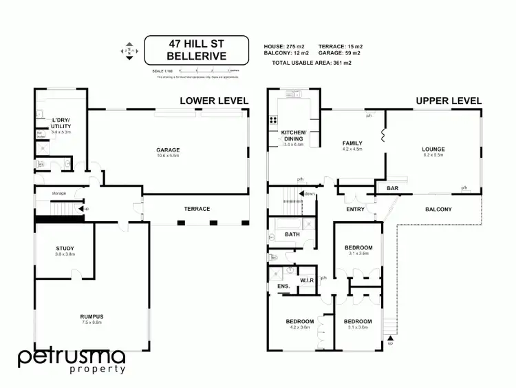 Floorplan of Homely house listing, 47 Hill Street, Bellerive TAS 7018