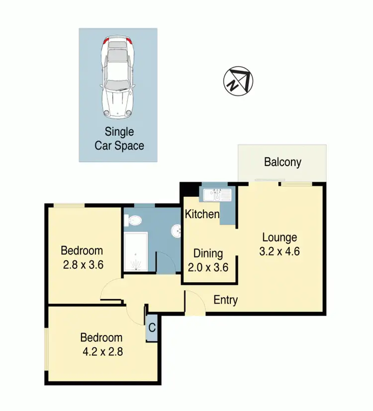 Floorplan of Homely unit listing, 16/525 New Canterbury Rd, Dulwich Hill NSW 2203