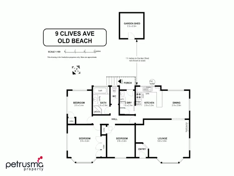 Floorplan of Homely house listing, 9 Clives Avenue, Old Beach TAS 7017