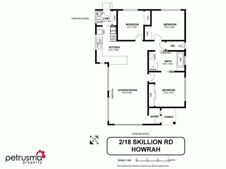 Floorplan of Homely unit listing, 2/18 Skillion Road, Howrah TAS 7018