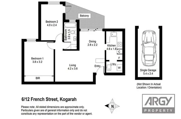 Floorplan of Homely unit listing, 6/12 French Street, Kogarah NSW 2217