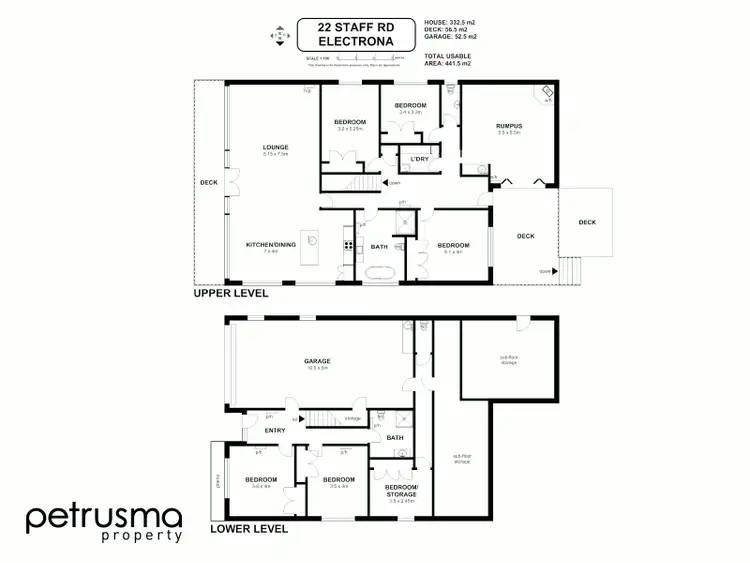 Floorplan of Homely house listing, 22 Staff Road, Peggy's Beach Estate, Electrona TAS 7054