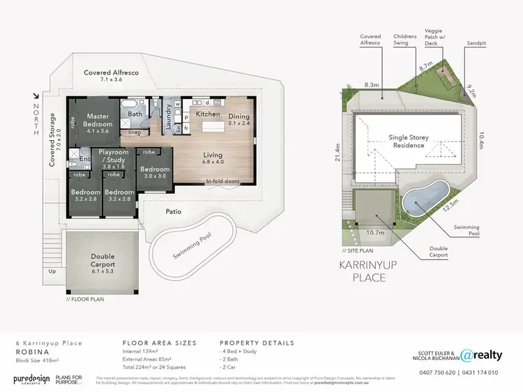 Floorplan of Homely house listing, 6 Karrinyup Place, Robina QLD 4226