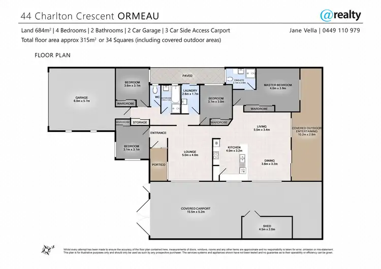 Floorplan of Homely house listing, 44 Charlton Crescent, Ormeau QLD 4208
