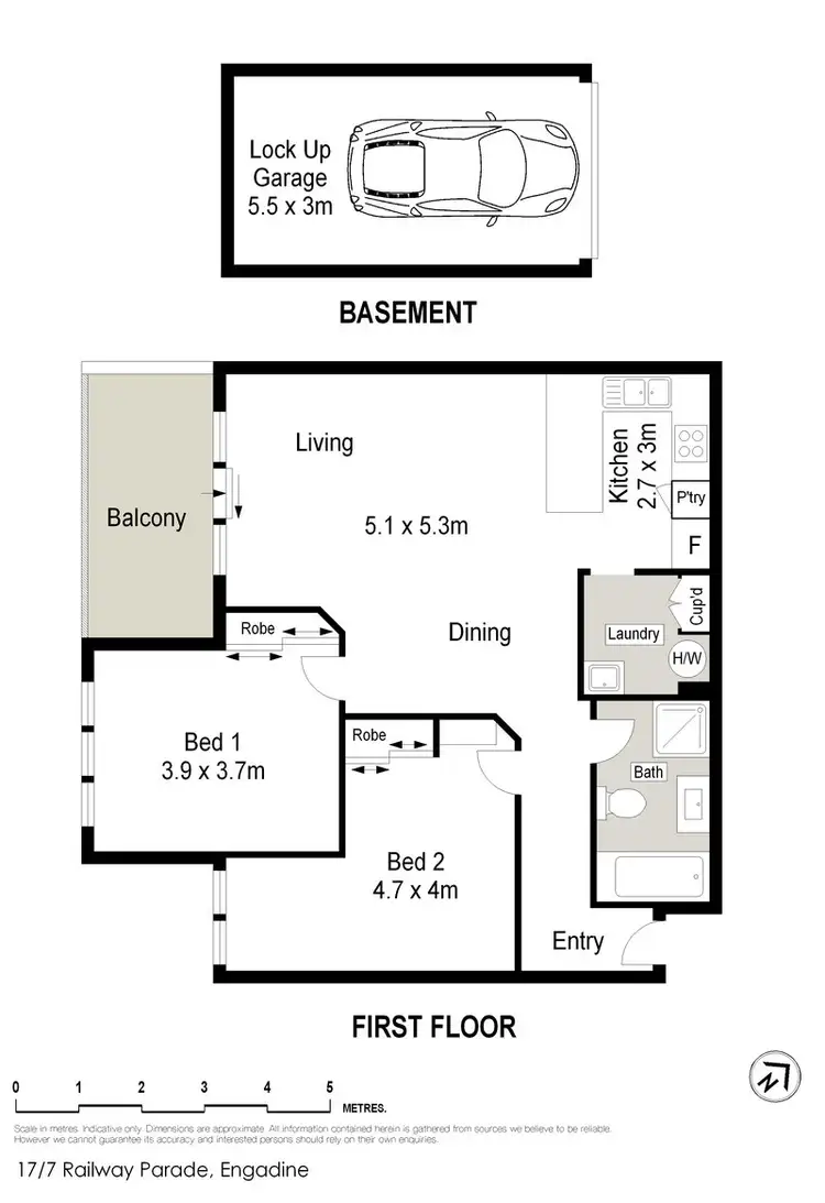 Floorplan of Homely unit listing, 17/7-9 Railway Parade, Engadine NSW 2233