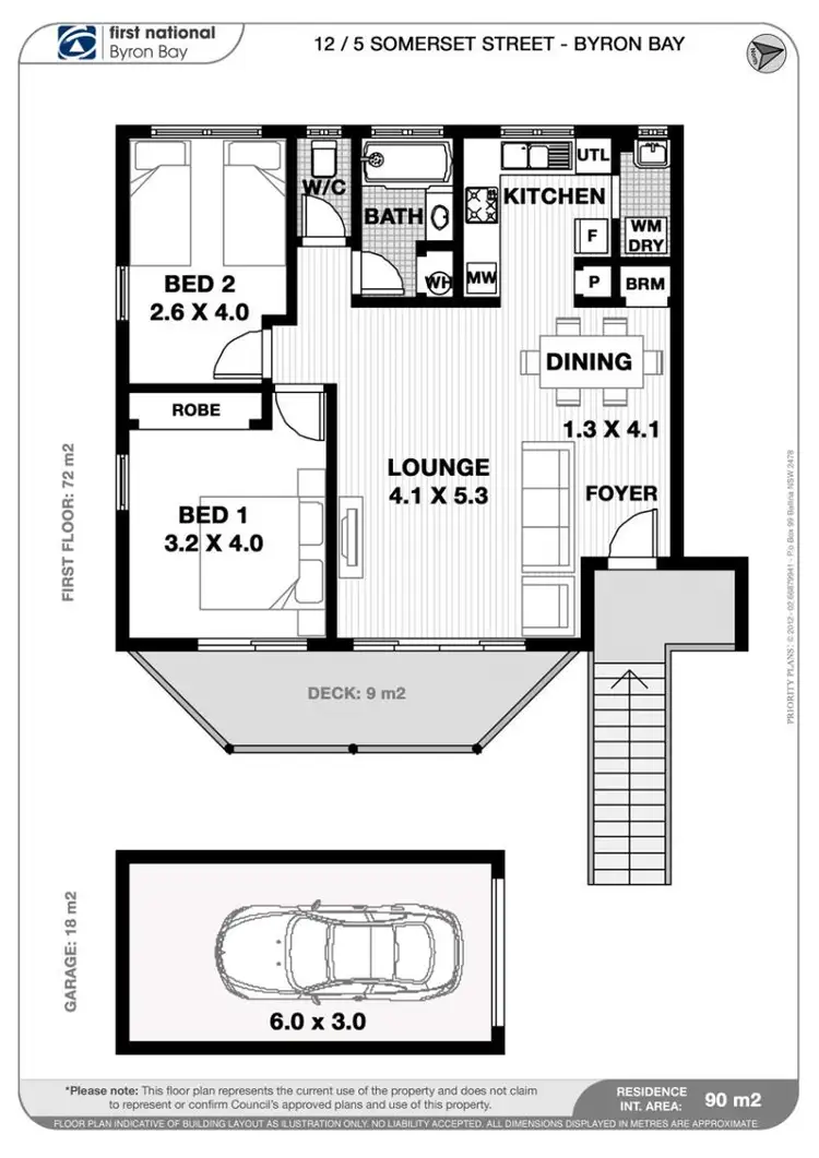 Floorplan of Homely unit listing, 12/5 Somerset Street, Byron Bay NSW 2481