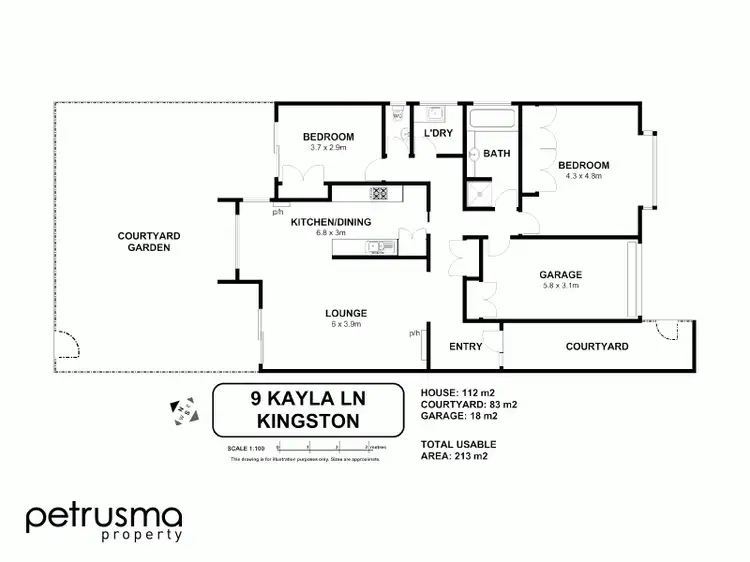 Floorplan of Homely unit listing, 9 Kayla Lane, Kingston TAS 7050