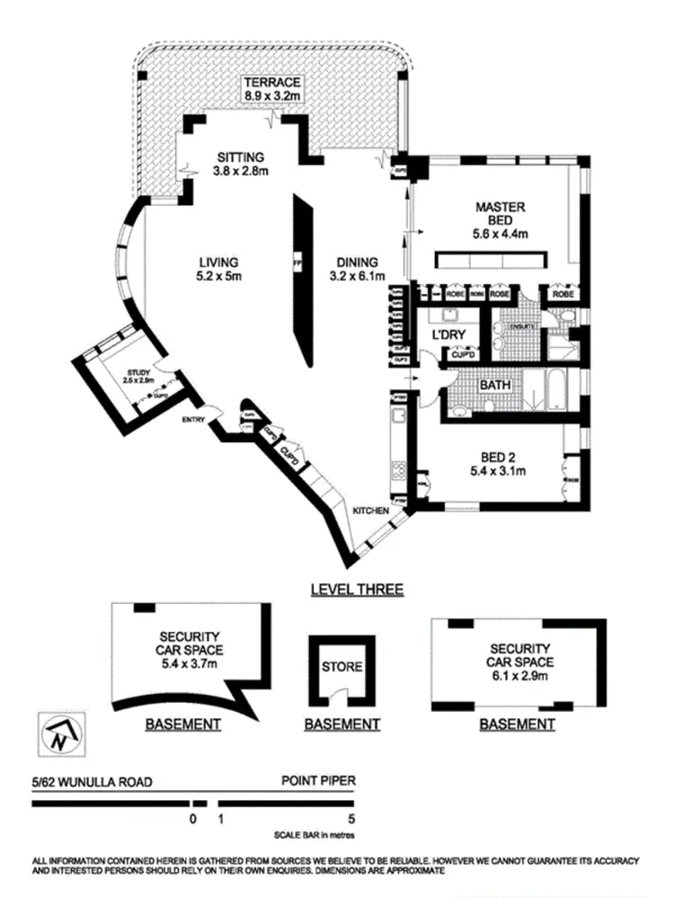 Floorplan of Homely apartment listing, 5/62 Wunulla Road, Point Piper NSW 2027