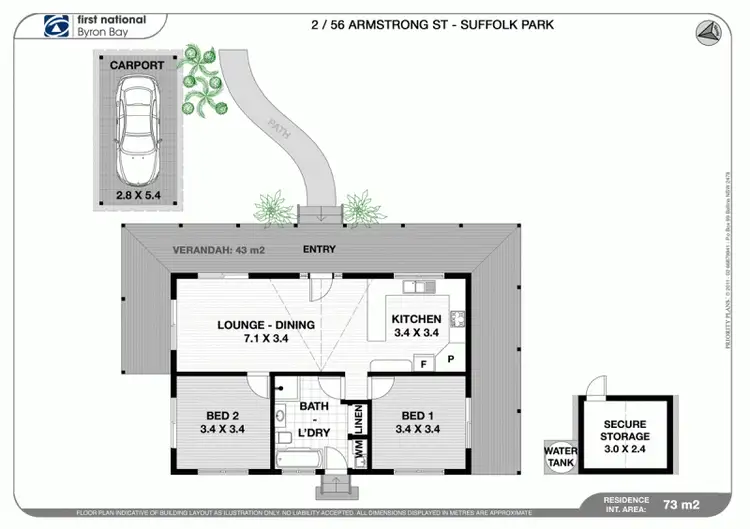 Floorplan of Homely house listing, 2/56 Armstrong Street, Suffolk Park NSW 2481